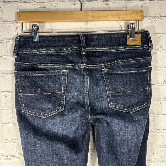 American Eagle Jeans Womens Size 6 Dark Blue Original Boot Stretch Bootcut - Picture 5 of 12
